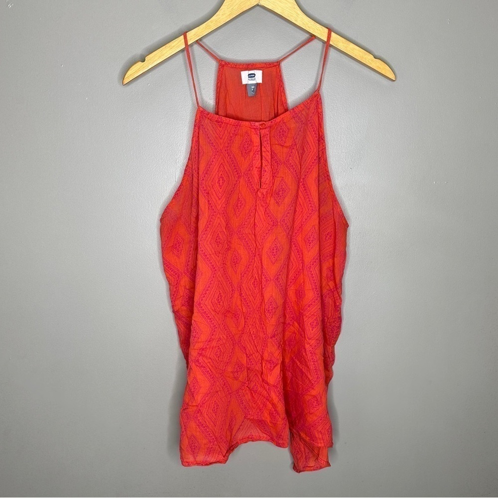Old navy print racer back tank top